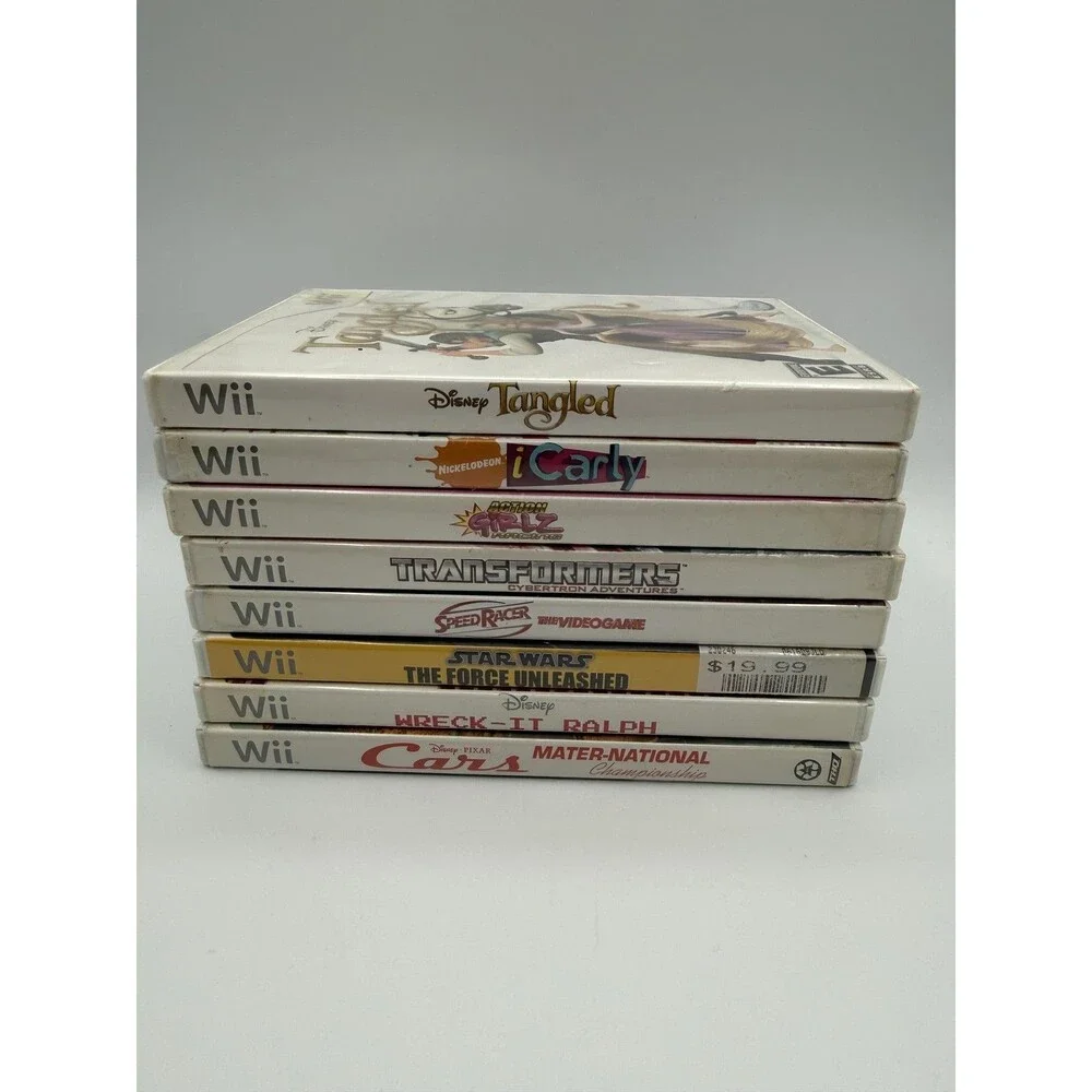Nintendo Wii 8 Game Lot CIB Complete tested Disney star wars transformers cars